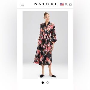 Natori Crane Floret Robe - small